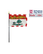 Prince Edward Island (Canada) Stick Flag Made in the USA by Gettysburg Flag Works