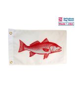 12x18" Red Drum "Red Fish" Flag - Sport Fishing Boat Flag