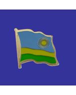 Rwanda Lapel Pin (Single Waving Flag)