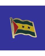 Sao Tome & Principe Lapel Pin (Single Waving Flag)