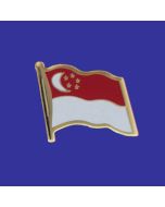 Singapore Lapel Pin (Single Waving Flag)