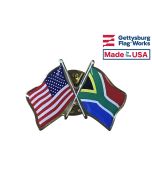 South Africa Lapel Pin (with US Flag)