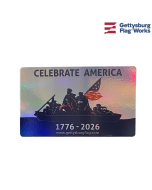 Dare to Cross USA 250 Holographic Sticker by Gettysburg Flag Works