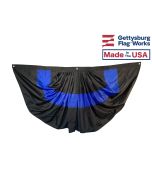 Thin blue line pleated fan 