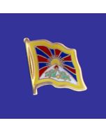 Tibet Lapel Pin (Single Waving Flag)