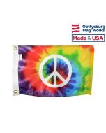 Tie Dye Peace Boat Flag 