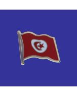Tunisia Lapel Pin (Single Waving Flag)