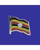 Uganda Lapel Pin (Single Waving Flag)