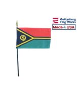 Vanuatu Stick Flag Made in the USA by Gettysburg Flag Works