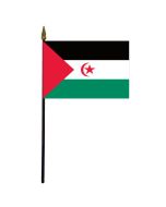 Western Sahara Stick Flag - 4x6"