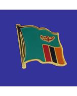 Zambia Lapel Pin (Single Waving Flag)