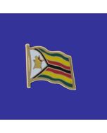 Zimbabwe Lapel Pin (Single Waving Flag)