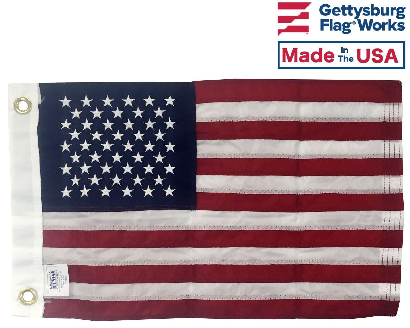 Thin Blue Line USA Flag 12x18 With Brass Grommets – Printed Polyester Boat & Outdoor Flag 1 thumbnail image