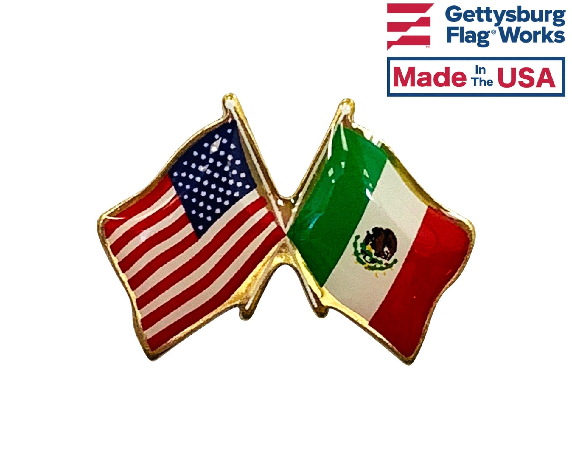 Spilla A Bandiera USA E New Mexico Friendship – Per Cappello, Moto, Bicicletta – Trade Winds