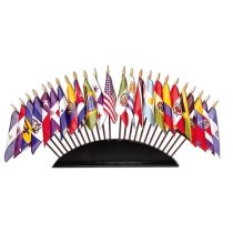 Black wooden table base for 4x6" flags, 36 hole