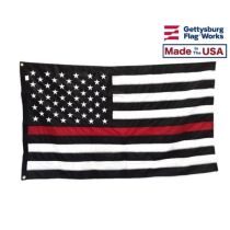 Thin Red Line Embroidered