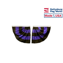 Mourning Pleated Half Fan Set, Nylon