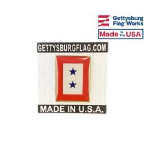 Service 2 Blue Stars Lapel Pin (Vertical Rectangle)