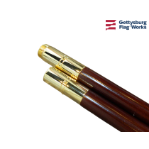 Signature Mahogany Pole, 8' with Brass fixtures