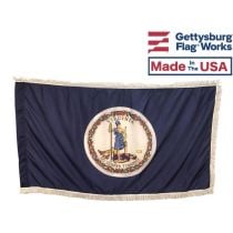 Virginia Flag Indoor with White Fringe