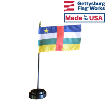 Central African Republic Stick Flag - 4x6"