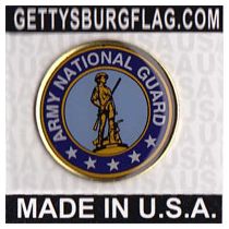 Army Nation Guard Seal Lapel Pin (Round Emblem Design)