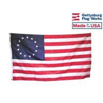 Betsy Ross American Flag Embroidered stars and sewn stripes, proudly Made in USA!