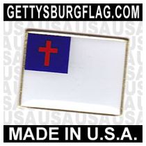 Christian Lapel Pin (Single Rectangle Flag)