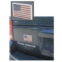 American Flag Chrome emblem
