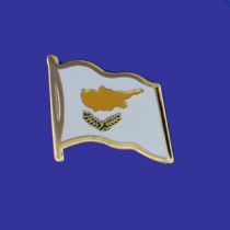 Cyprus Lapel Pin (Single Waving Flag)