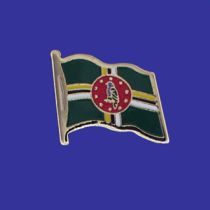 Dominica Lapel Pin (Single Waving Flag)