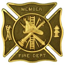 Fire Department Premium 6" Bronze Grave Marker 