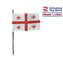 Georgia Republic Stick Flag - 4x6"