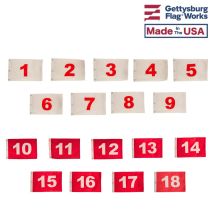 Golf Flag Pin Hole Set #1-18