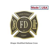 Custom Fire Department Grave Marker 