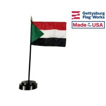 Sudan Stick Flag - 4x6"
