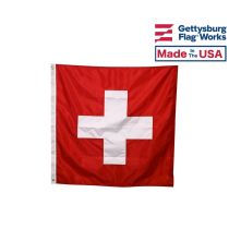 Sewn Switzerland Flag - 3x3' - Header & Grommets