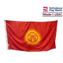 Kyrgyzstan Flag Made in the USA by Gettysburg Flag Works
