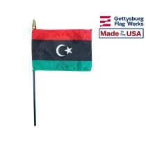 Libya Stick Flag - 4x6"