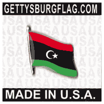 Libya Lapel Pin (Single Waving Flag)