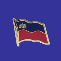 Liechtenstein Lapel Pin (Single Waving Flag)