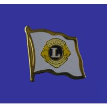 Lions Club Lapel Pin (Single Waving Flag)