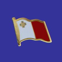 Malta Lapel Pin (Single Waving Flag)