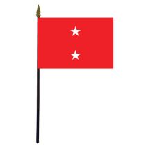 Marine Corps Major General Stick Flag - 4x6"