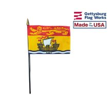 New Brunswick Stick Flag - 4x6"