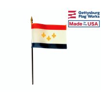 City of New Orleans Stick Flag (LA, USA) - 4x6"