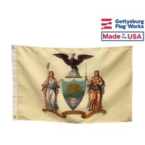 1896 New York State Flag - Buff Tan Background