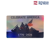 Dare to Cross USA 250 Holographic Sticker by Gettysburg Flag Works