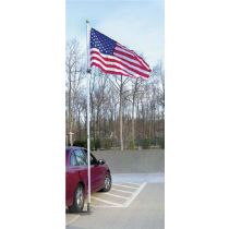19' Silver Aluminum Flag Pole
