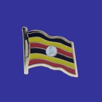 Uganda Lapel Pin (Single Waving Flag)